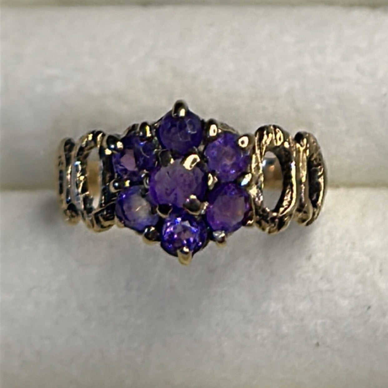 Amethyst Flower Cluster Ring