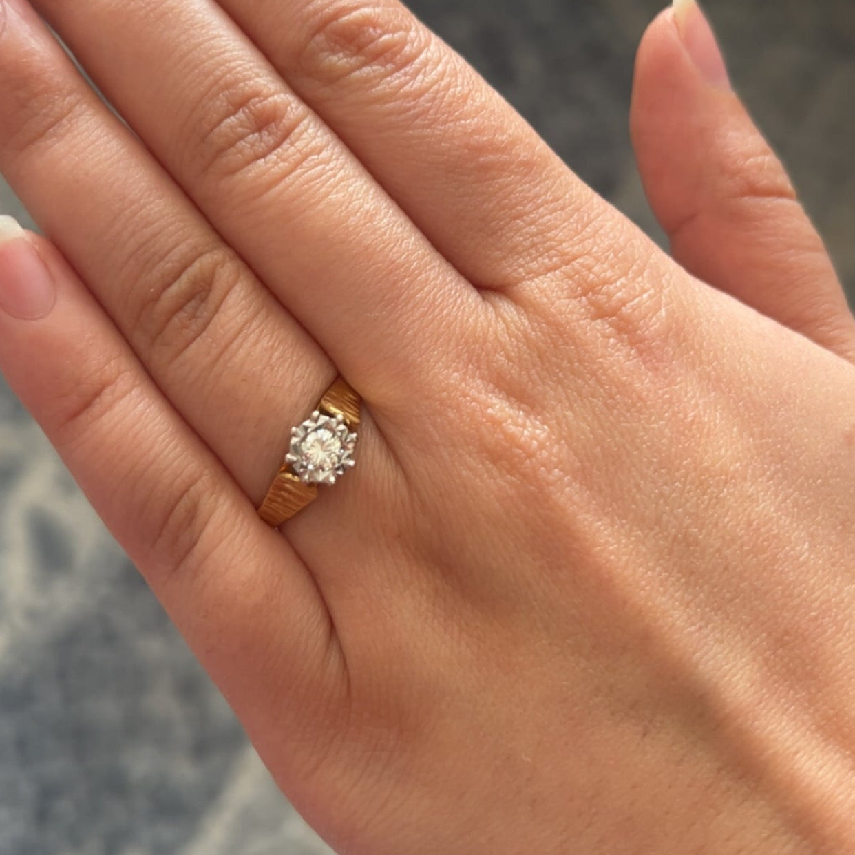 Antique 18ct Gold Diamond Ring